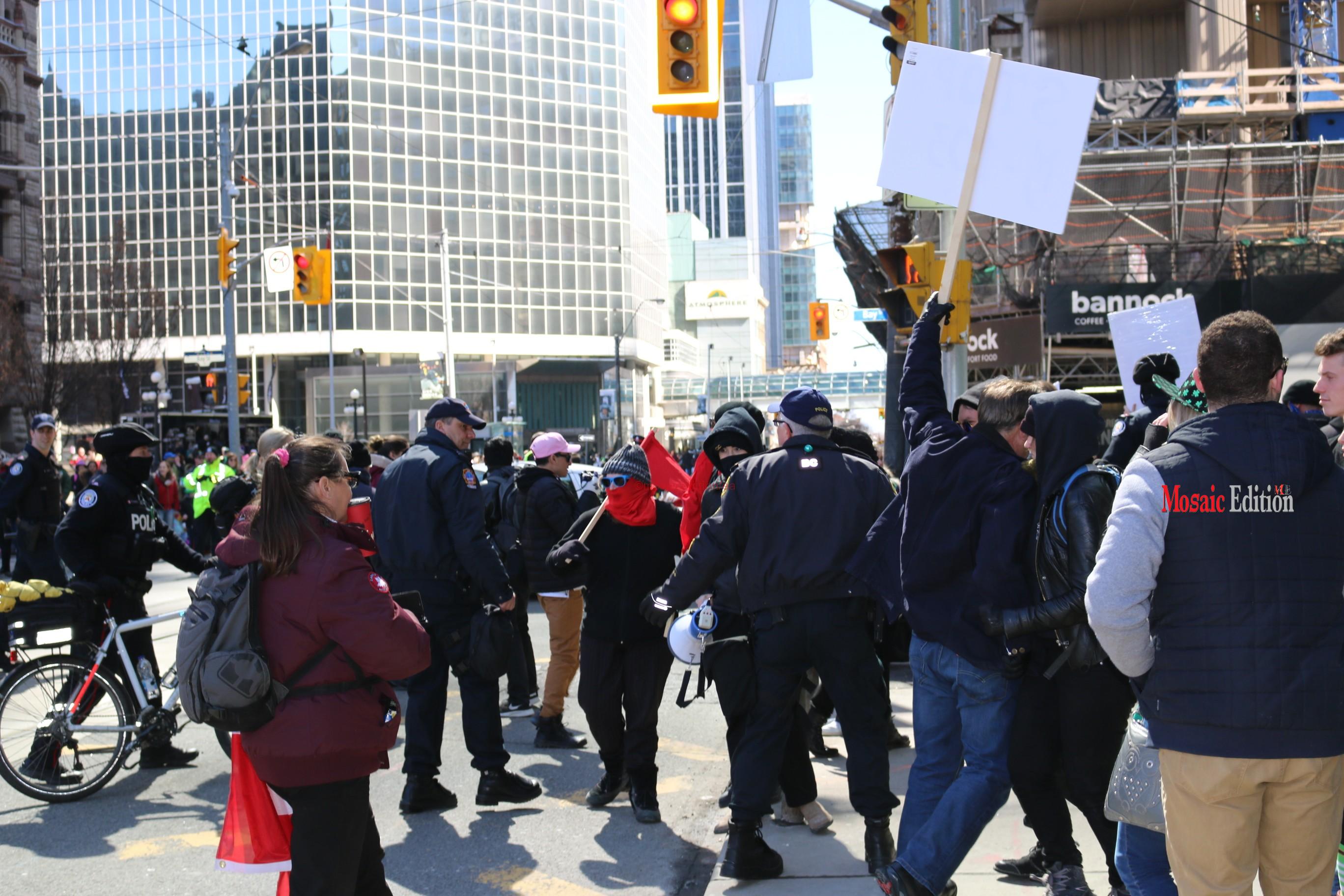 Street protest over M103 in Toronto