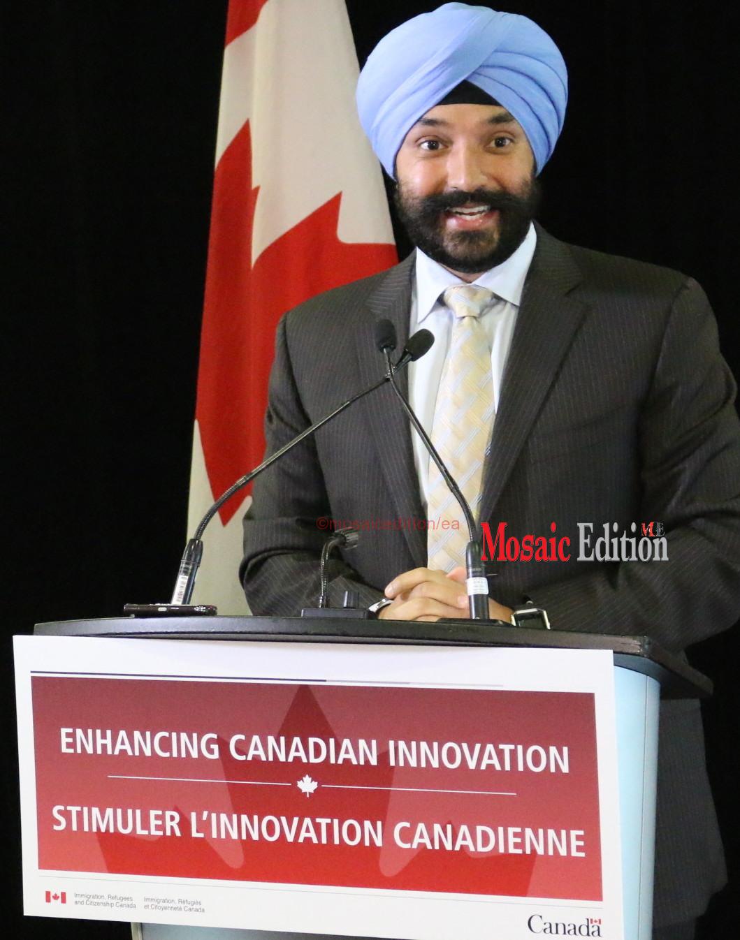 Navdeep Bains - Minister of Innovation, Science and Economic Development Canada. mosaicedition.ca-ea