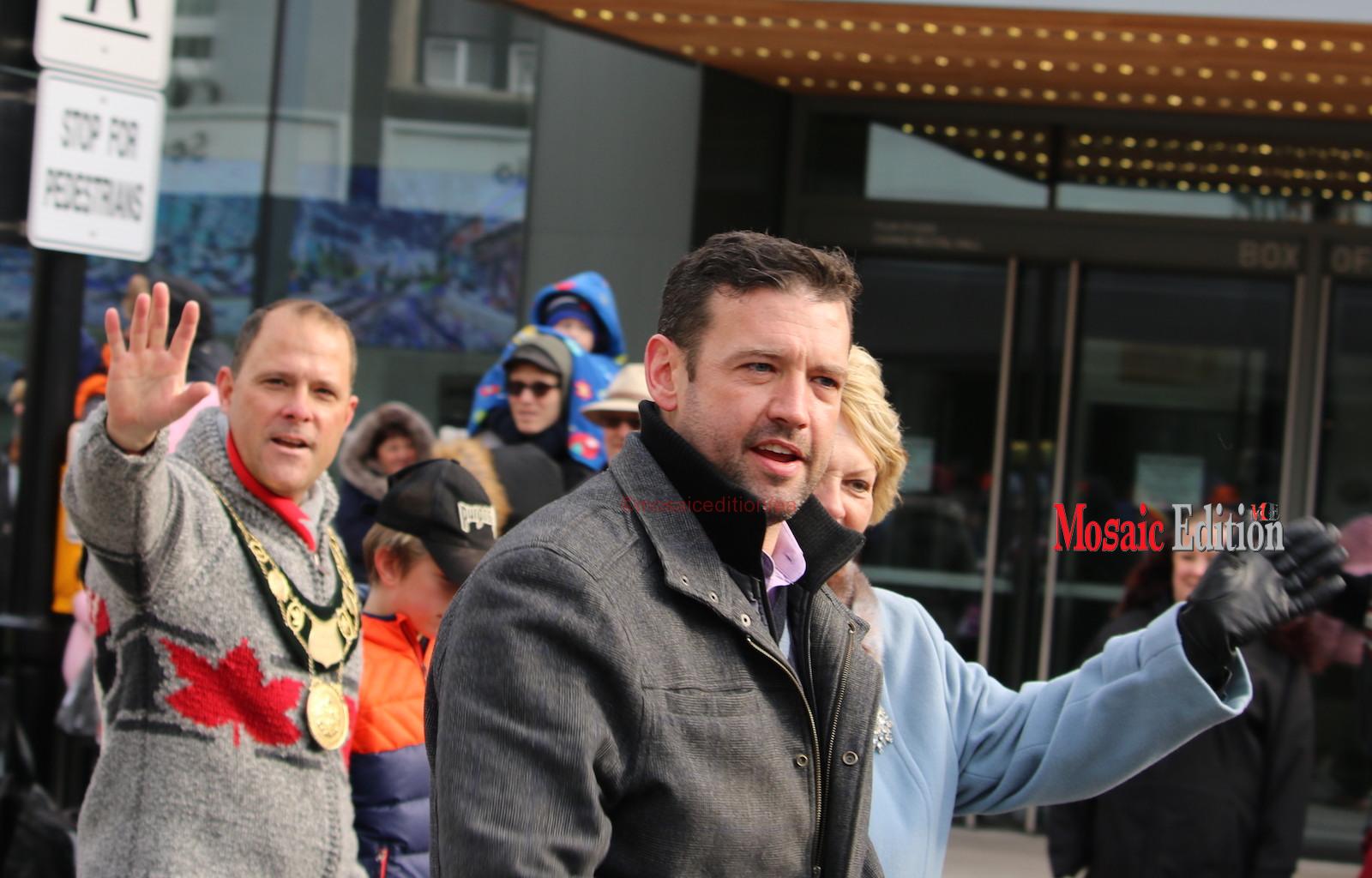 Walter Sendzik, Mayor of St Catharines walked the parade route with some council members.