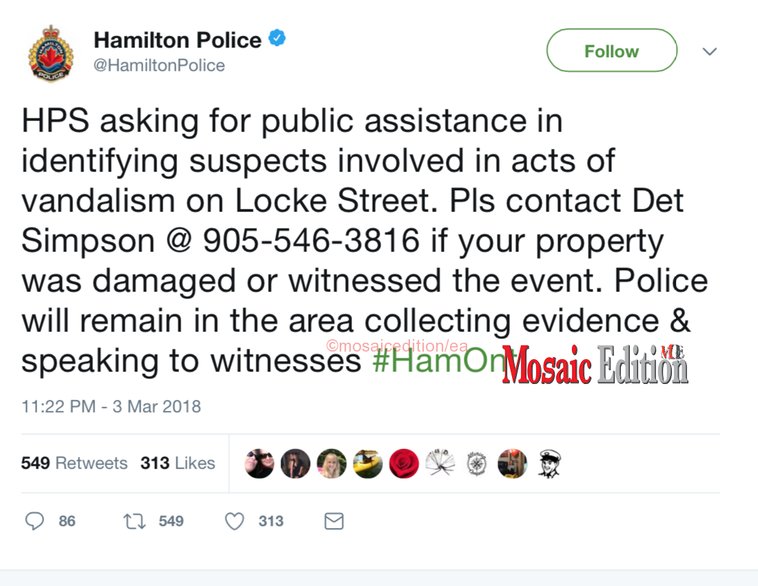 Hamilton Police twitter